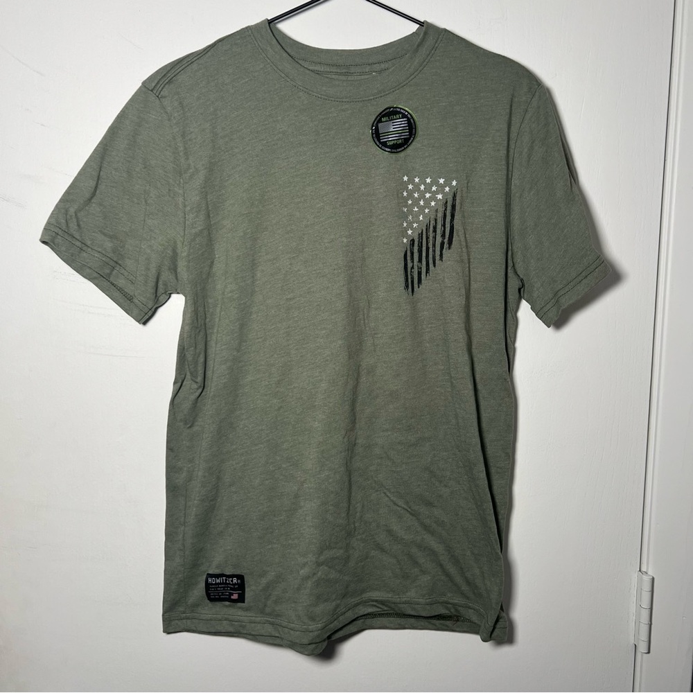 Howitzer NWT XL American Flag olive green Kid’s Shirt